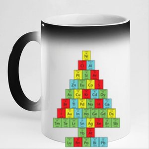 Oh Chemist Tree Chemistry Christmas Science Teacher Gift 11oz Black Color Changing Mug