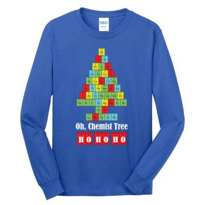 Oh Chemist Tree Chemistry Christmas Science Teacher Gift Tall Long Sleeve T-Shirt