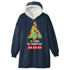 Oh Chemist Tree Chemistry Christmas Science Teacher Gift Hooded Wearable Blanket