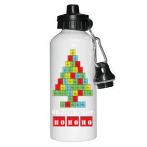 Oh Chemist Tree Chemistry Christmas Science Teacher Gift Aluminum Water Bottle