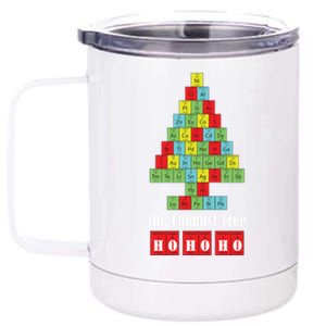 Oh Chemist Tree Chemistry Christmas Science Teacher Gift 12 oz Stainless Steel Tumbler Cup