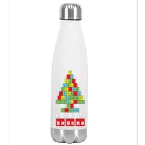 Oh Chemist Tree Chemistry Christmas Science Teacher Gift Stainless Steel Insulated Water Bottle