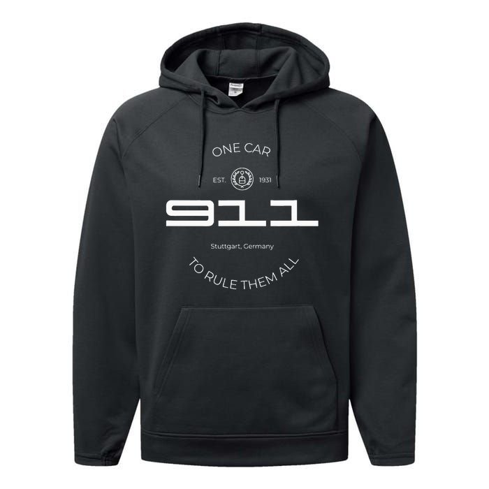 One Car To Rule Them All Legendary Sports Car Iconic 911 Performance Fleece Hoodie