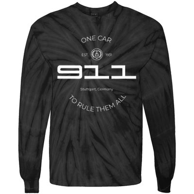 One Car To Rule Them All Legendary Sports Car Iconic 911 Tie-Dye Long Sleeve Shirt