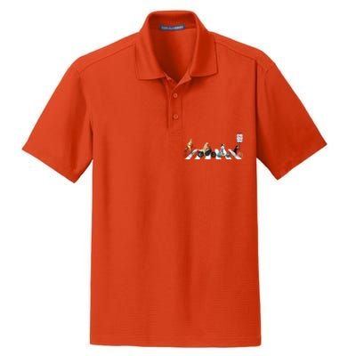 One Cat Two Dogs And A Kangaroo Crossing The Street Gift Dry Zone Grid Polo