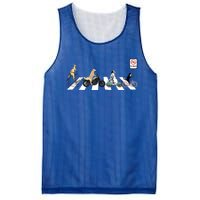 One Cat Two Dogs And A Kangaroo Crossing The Street Gift Mesh Reversible Basketball Jersey Tank