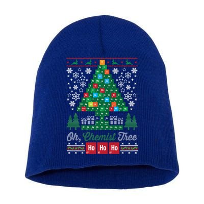 Oh Chemist Tree Merry Christmas Ugly Cute Gift Cute Gift Short Acrylic Beanie