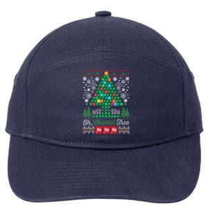 Oh Chemist Tree Merry Christmas Ugly Cute Gift Cute Gift 7-Panel Snapback Hat