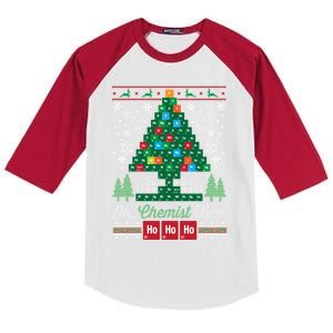 Oh Chemist Tree Merry Christmas Ugly Cute Gift Cute Gift Kids Colorblock Raglan Jersey