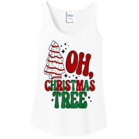 Oh Christmas Tree Cakes Debbie Becky Jen Groovy Retro Pajama Ladies Essential Tank