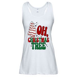 Oh Christmas Tree Cakes Debbie Becky Jen Groovy Retro Pajama Ladies Essential Flowy Tank