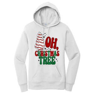 Oh Christmas Tree Cakes Debbie Becky Jen Groovy Retro Pajama Women's Pullover Hoodie