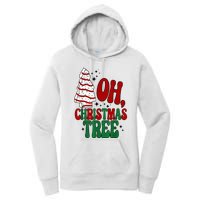 Oh Christmas Tree Cakes Debbie Becky Jen Groovy Retro Pajama Women's Pullover Hoodie