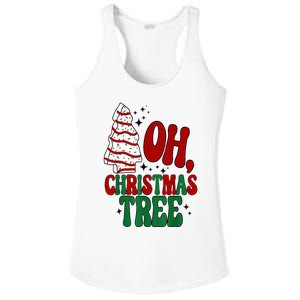 Oh Christmas Tree Cakes Debbie Becky Jen Groovy Retro Pajama Ladies PosiCharge Competitor Racerback Tank