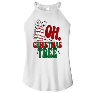 Oh Christmas Tree Cakes Debbie Becky Jen Groovy Retro Pajama Women's Perfect Tri Rocker Tank