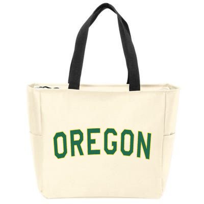 Oregon Classic Text Zip Tote Bag