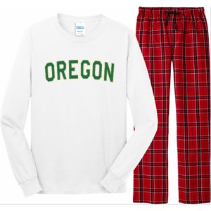 Oregon Classic Text Long Sleeve Pajama Set