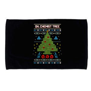 Oh Chemist Tree Funny Ugly Christmas Microfiber Hand Towel