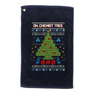 Oh Chemist Tree Funny Ugly Christmas Platinum Collection Golf Towel