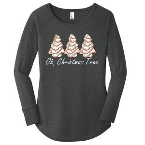 Oh Christmas Tree Merry And Bright Women's Perfect Tri Tunic Long Sleeve Shirt