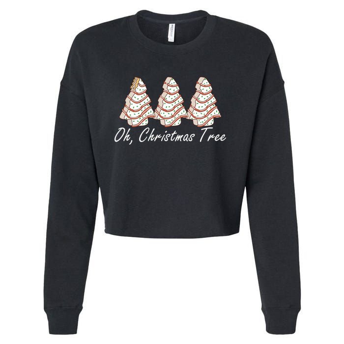 Oh Christmas Tree Merry And Bright Cropped Pullover Crew