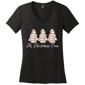 Oh Christmas Tree Merry And Bright Women's V-Neck T-Shirt