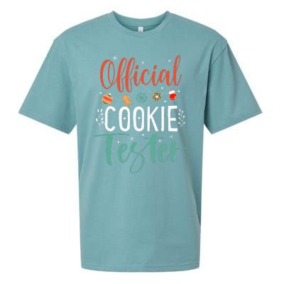 Official Cookie Tester Funny Christmas Couples Matching Sueded Cloud Jersey T-Shirt