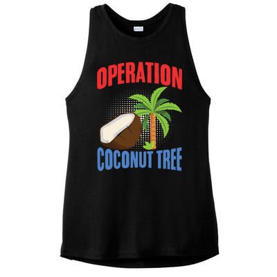 Operation Coconut Tree Kamala Harris Funny Coconut Tree Ladies PosiCharge Tri-Blend Wicking Tank