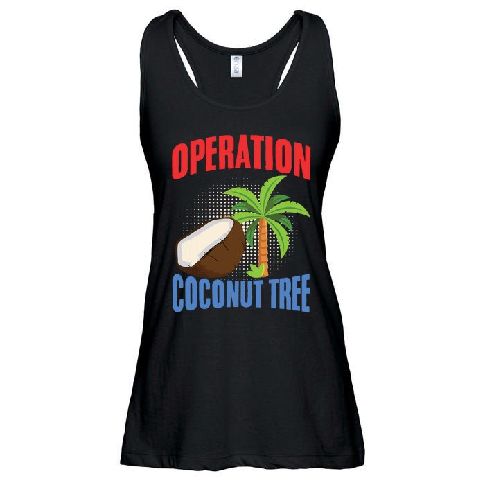 Operation Coconut Tree Kamala Harris Funny Coconut Tree Ladies Essential Flowy Tank