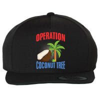 Operation Coconut Tree Kamala Harris Funny Coconut Tree Wool Snapback Cap