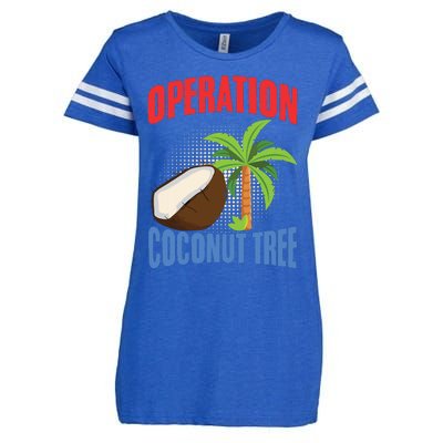 Operation Coconut Tree Kamala Harris Funny Coconut Tree Enza Ladies Jersey Football T-Shirt