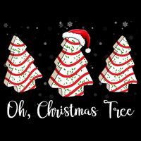 Oh Christmas Tree Cute Holiday Gift Drawstring Bag