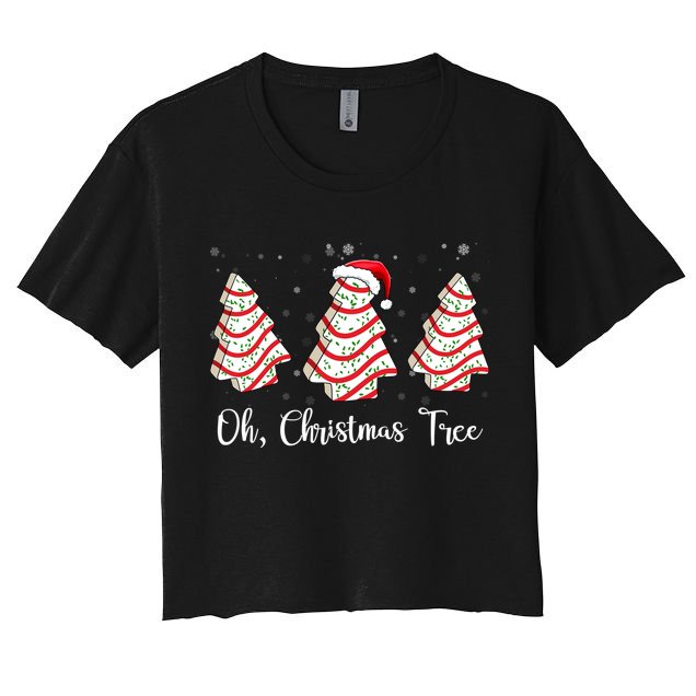 Oh Christmas Tree Cute Holiday Gift Crop Top