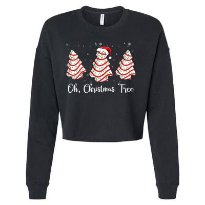 Oh Christmas Tree Cute Holiday Gift Cropped Pullover Crew