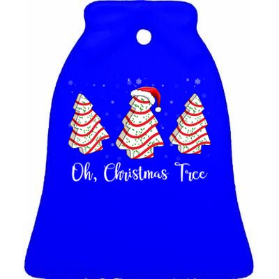 Oh Christmas Tree Cute Holiday Gift Ceramic Bell Ornament