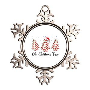 Oh Christmas Tree Cute Holiday Gift Metallic Star Ornament