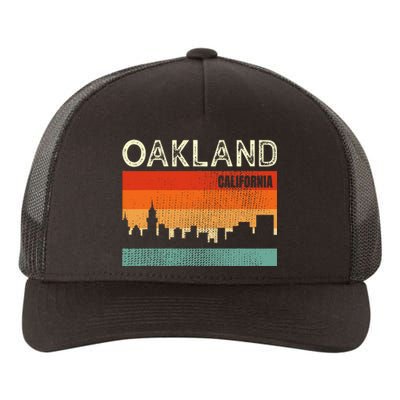 Oakland California Town Skyline Yupoong Adult 5-Panel Trucker Hat