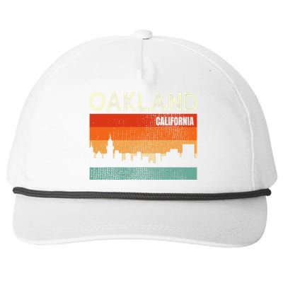 Oakland California Town Skyline Snapback Five-Panel Rope Hat