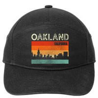 Oakland California Town Skyline 7-Panel Snapback Hat