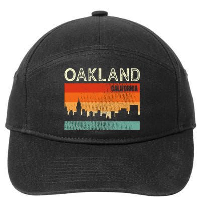 Oakland California Town Skyline 7-Panel Snapback Hat