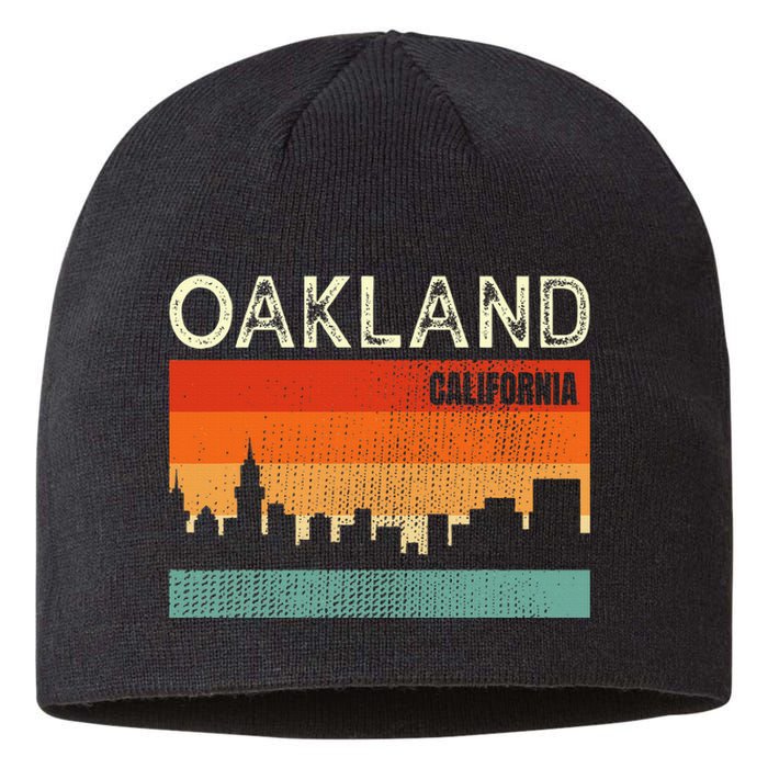 Oakland California Town Skyline Sustainable Beanie