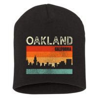 Oakland California Town Skyline Short Acrylic Beanie