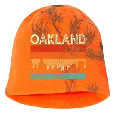 Oakland California Town Skyline Kati - Camo Knit Beanie