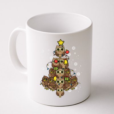 Owls Christmas Tree Cute Xmas Pajamas Pjs Bird Animal Gift Coffee Mug