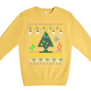 Oh Chemist Tree Chemistree Chemistry Ugly Christmas Sweater Meaningful Gift Premium Crewneck Sweatshirt