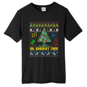 Oh Chemist Tree Chemistree Chemistry Ugly Christmas Sweater Meaningful Gift Tall Fusion ChromaSoft Performance T-Shirt