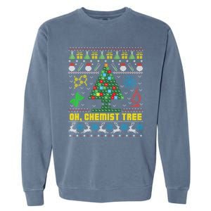 Oh Chemist Tree Chemistree Chemistry Ugly Christmas Sweater Meaningful Gift Garment-Dyed Sweatshirt