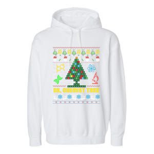 Oh Chemist Tree Chemistree Chemistry Ugly Christmas Sweater Meaningful Gift Garment-Dyed Fleece Hoodie