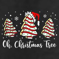 Oh Christmas Tree Cakes Debbie Funny Christmas Snack Cake  7 Panel Mesh Trucker Snapback Hat