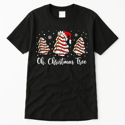 Oh Christmas Tree Cakes Debbie Funny Christmas Snack Cake  Tall T-Shirt